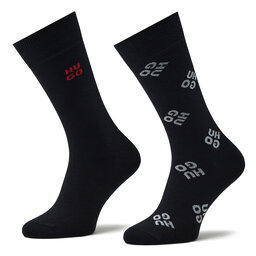 Hugo Комплект 2 чифта дълги чорапи мъжки Hugo 2p Rs Allover Cc 50484083 001