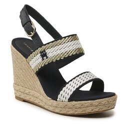 Tommy Hilfiger Еспадрили Tommy Hilfiger Golden Webbing Wedge FW0FW07089 Space Blue DW6
