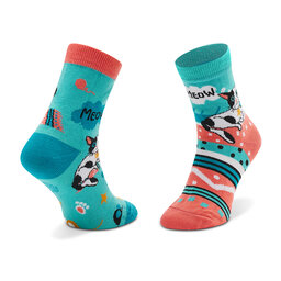 

Високі дитячі шкарпетки Todo Socks The Cats Multicolor, Голубий