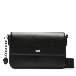 DKNY Handväska DKNY Bryant Park Md Flap R33E3467 Blk/Gold BGD