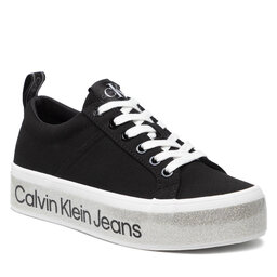 Calvin Klein Jeans Сникърси Calvin Klein Jeans Flatform Vulcanized 3 YW0YW00491 Black BDS
