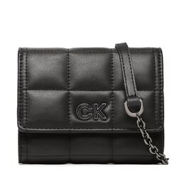 Calvin Klein Handtasche Calvin Klein Re-Lock Quilt Trifold Md W/Strap K60K610476 BAX