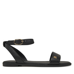 Tommy Hilfiger Σανδάλια Tommy Hilfiger Ankle Strap Leather Sandal FW0FW08422 Μαύρο