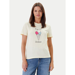 ONLY ONLY Camiseta Fun Life 15349901 Amarillo Regular Fit