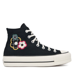 Converse Sneakers aus Stoff Converse Chuck Taylor All Star Lift Platform Floral Patchwork A15534C Schwarz