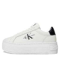 

Снікерcи Calvin Klein Jeans Bold Platf Low Lace Lth Ml Met YW0YW01431 Bright White/Black 01W, Білий