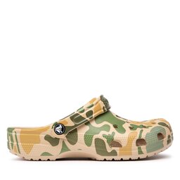 

Шльопанці Crocs Classic Printed Camo Clog 206454 Chai/Tan, Зелений