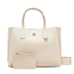 Tommy Hilfiger Дамска чанта Tommy Hilfiger Th Distinct Mini Tote AW0AW17192 Бежов