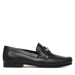 Tommy Hilfiger Slipper Tommy Hilfiger Th Chain Leather Loafer FW0FW08956 Schwarz