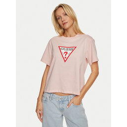 Guess Jeans Guess Jeans Póló W4YI73 K8HM0 Rózsaszín Regular Fit