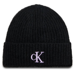 Calvin Klein Jeans Čepice Calvin Klein Jeans Thick Embroidery Beanie K60K612321 Černá