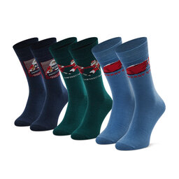 Jack&Jones Lot de 3 paires de chaussettes hautes homme Jack&Jones Jacsanta Claus Sock Giftbox 12198046 Navy Blazer/Blue