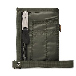 Alpha Industries Cartera grande para mujer Alpha Industries Utility Wallet 108958 Sage/Orange 228