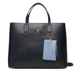 Tommy Hilfiger Ročna torba Tommy Hilfiger Th Icon Satchel AW0AW17683 Mornarsko modra