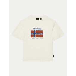 Napapijri Napapijri T-Shirt S-Sella NP0A4IGX S Εκρού Regular Fit
