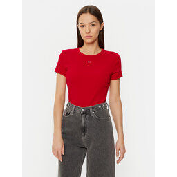 Tommy Jeans Tommy Jeans Póló Essential DW0DW17383 Piros Slim Fit