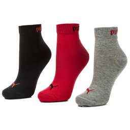 Puma Set de 3 perechi de șosete joase unisex Puma 271080001 Black/Red 232