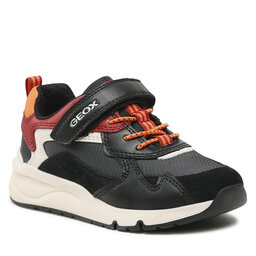 Geox Sneakersy Geox J Rooner Boy J36H0A 01122 C0260 S Black/Dk Red