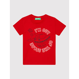 United Colors Of Benetton United Colors Of Benetton Póló 3I1XG101C Piros Regular Fit