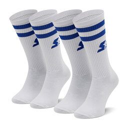 Starter Set od 2 para ženskih visokih čarapa Starter SUS-007 White/Blue 301