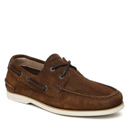 Tommy Hilfiger Обувки Tommy Hilfiger Th Boat Shoe Core Suede FM0FM04505 Rockefeller Brown GW0