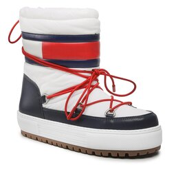 Tommy Jeans Μπότες Χιονιού Tommy Jeans Snowboot Low EN0EN02162 Red White Blue 0K4