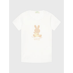 United Colors Of Benetton United Colors Of Benetton Majica 3I9WA1003 Bela Regular Fit