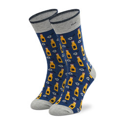 Cabaïa Calcetines altos para hombre Cabaïa Brono & Alix SOKFW2122 Azul marino