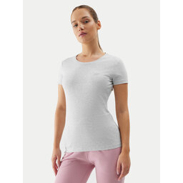 4F 4F Póló 4FWSS24TTSHF1161 Szürke Slim Fit