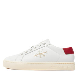 

Снікерcи Calvin Klein Jeans Classiccuplowlaceup Lth Ml YM0YM00491 Bright White/Creamy White/Garnet 0KV, Білий