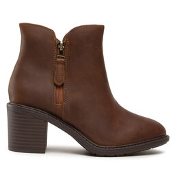 

Ботильйони Clarks Scene Zip 261637684 Dark Tan Leather, Коричневий