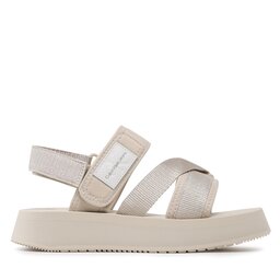

Босоніжки Calvin Klein Jeans Prefresato Sandal Bagde YW0YW00967 Eggshell ACF, Бежевий