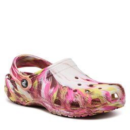 

Шльопанці Crocs Classic Marbled Clog 206867 Electric Pink/Multi, Рожевий