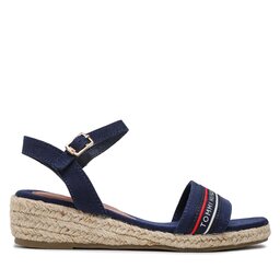 Tommy Hilfiger Espadrilky Tommy Hilfiger Rope Wedge Sandal T3A7-32777-0048 M Tmavomodrá