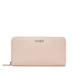 HUGO Velká dámská peněženka HUGO Chris Ziparound R. 50486987 Růžová