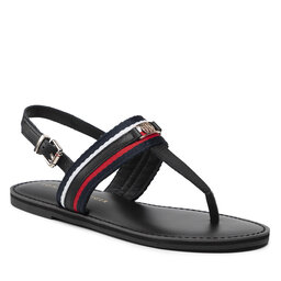 Tommy Hilfiger Basutės Tommy Hilfiger Corporate Th Webbing Flat Sandal FW0FW06543 Black BDS