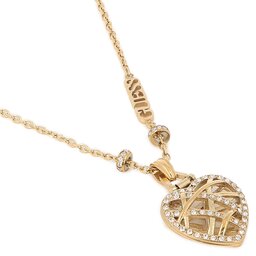 

Намисто Guess Heart Cage JUBN03 099JW YG, Позолота жовтого кольору