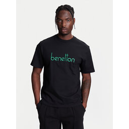 United Colors Of Benetton United Colors Of Benetton Marškinėliai 3MI6U109O Juoda Oversize