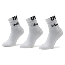 adidas Klasické ponožky Unisex adidas 3-Stripes Linear Half-Crew Cushioned Socks 3 Pairs HT3437 Bílá