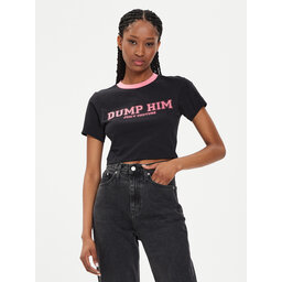 Juicy Couture Juicy Couture T-shirt Dump Him JCWCT23314 Crna Slim Fit