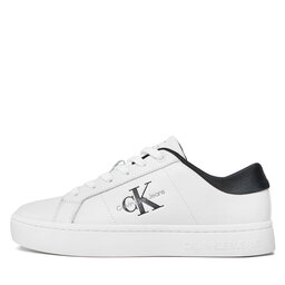 

Снікерcи Calvin Klein Jeans Classic Cupsole Lowlaceup Lth Wn YW0YW01444 Bright White/Black 0GM, Чорний