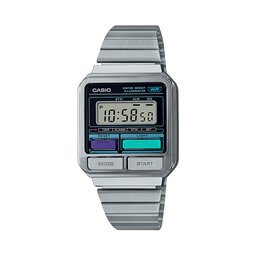 Casio Zegarek Casio Vintage 80s A120WE-1AEF Silver