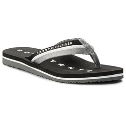 Tommy Hilfiger Infradito Tommy Hilfiger Tommy Loves Ny Beach Sandal FW0FW02370 Black 990