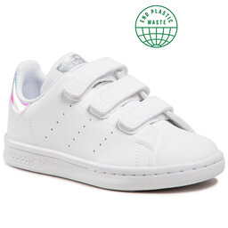 adidas Обувки adidas Stan Smith Cf C FX7539 Ftwwht/Ftwwht/Silvmt