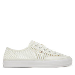 Tommy Hilfiger Snīkeri Tommy Hilfiger Th Open Mesh Vulc Sneaker FW0FW08684 Balts