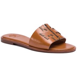 Tory Burch Šlepetės Tory Burch Ines Slide 50109 Tan/Spark Gold 250