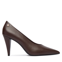 Tommy Hilfiger Pumps Tommy Hilfiger Th Smooth Leather Pump FW0FW08960 Braun
