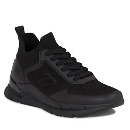 Calvin Klein Сникърси Calvin Klein Low Top Lace Up Knit HM0HM01266 Triple Black 0GJ