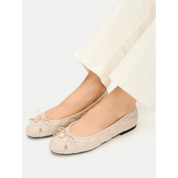 Tommy Hilfiger Ballerinas Tommy Hilfiger Charm Quilted Ballerina FW0FW09503 Hellbeige