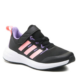 adidas Apavi adidas Fortarun 2.0 Cloudfoam Sport Running Elastic Lace Top Strap Shoes HR0289 Melns